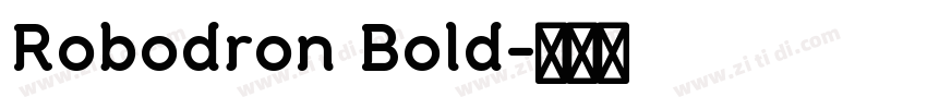 Robodron Bold字体转换
